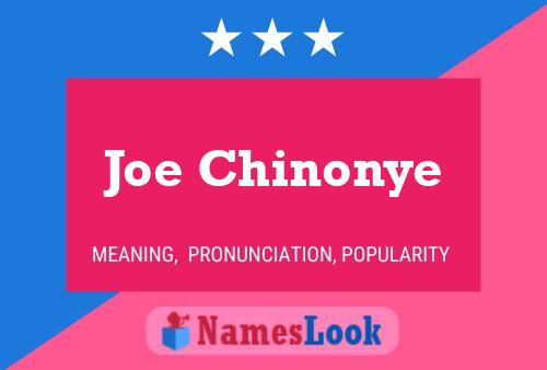 ملصق اسم Joe Chinonye