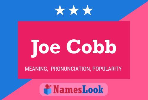 ملصق اسم Joe Cobb