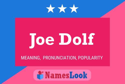 ملصق اسم Joe Dolf