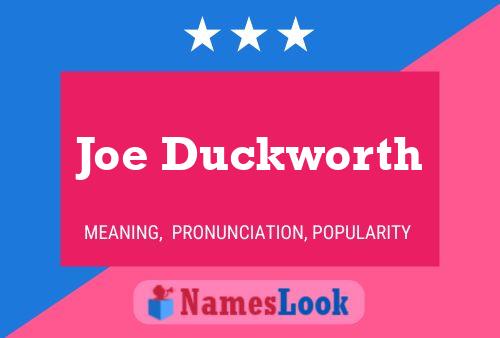 ملصق اسم Joe Duckworth