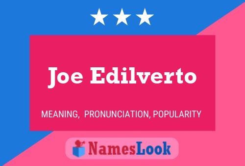 ملصق اسم Joe Edilverto