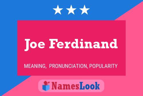 ملصق اسم Joe Ferdinand