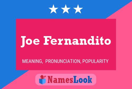 ملصق اسم Joe Fernandito