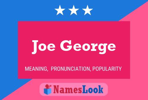 ملصق اسم Joe George