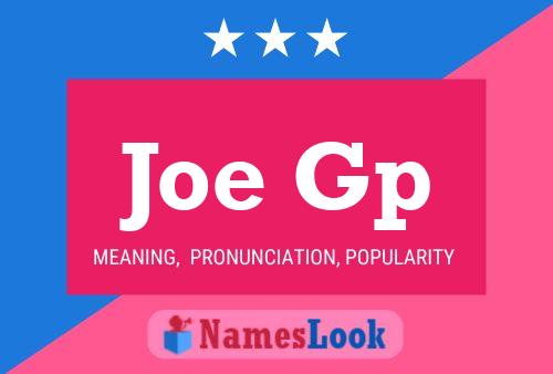 ملصق اسم Joe Gp