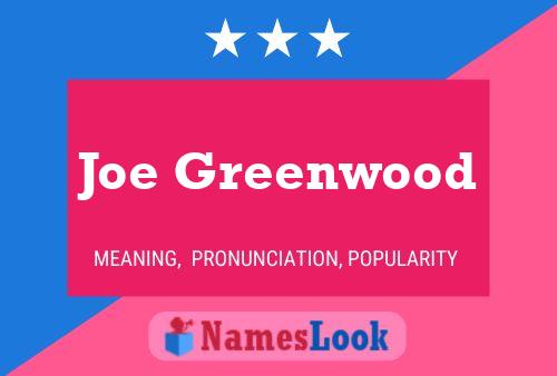 ملصق اسم Joe Greenwood