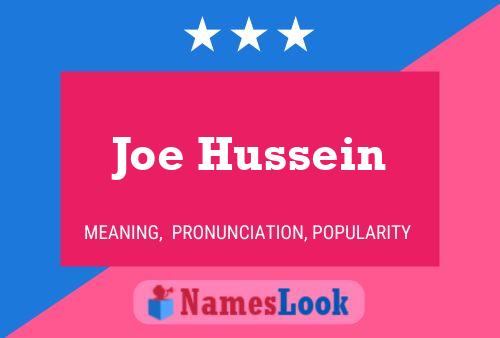 ملصق اسم Joe Hussein