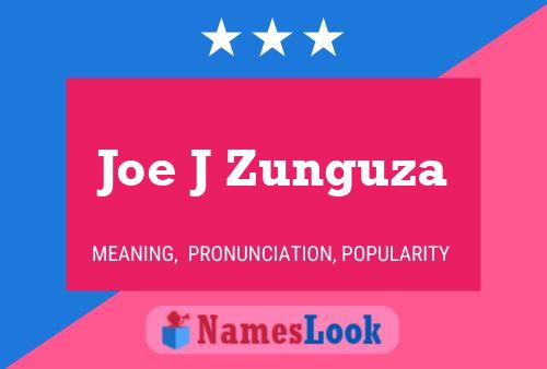 ملصق اسم Joe J Zunguza