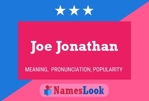 ملصق اسم Joe Jonathan