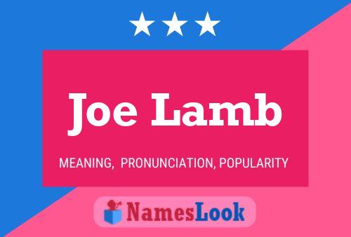 ملصق اسم Joe Lamb