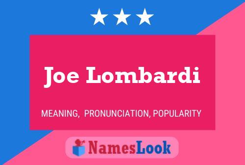 ملصق اسم Joe Lombardi