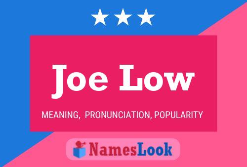 ملصق اسم Joe Low