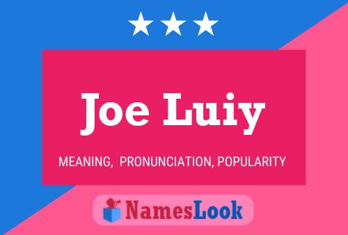 ملصق اسم Joe Luiy