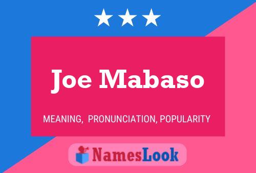 ملصق اسم Joe Mabaso