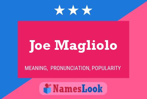 ملصق اسم Joe Magliolo