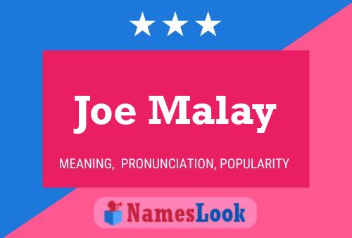 ملصق اسم Joe Malay