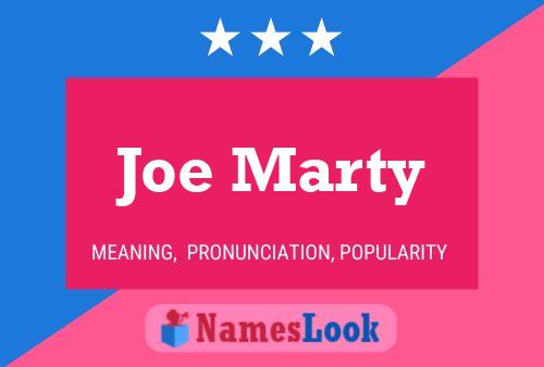 ملصق اسم Joe Marty