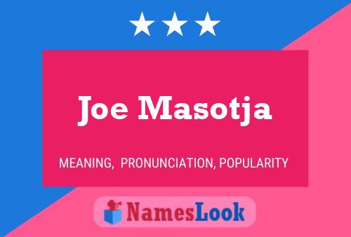 ملصق اسم Joe Masotja