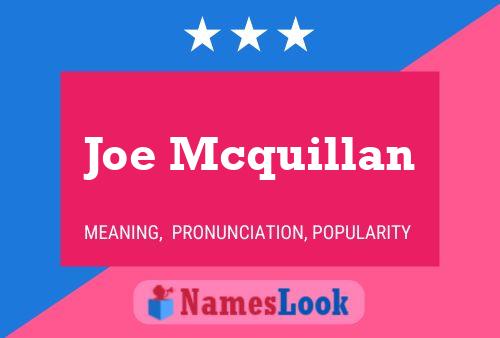 ملصق اسم Joe Mcquillan