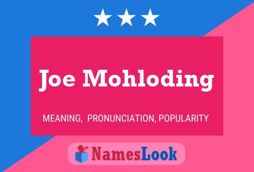 ملصق اسم Joe Mohloding