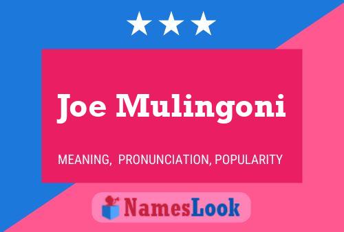 ملصق اسم Joe Mulingoni