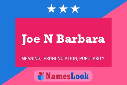 ملصق اسم Joe N Barbara