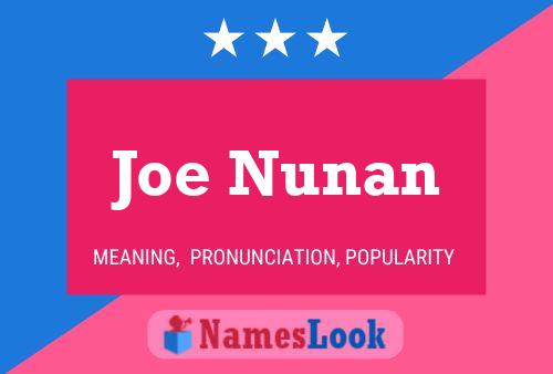 ملصق اسم Joe Nunan