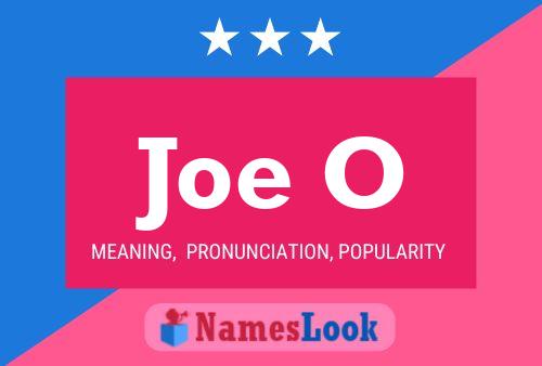 ملصق اسم Joe O