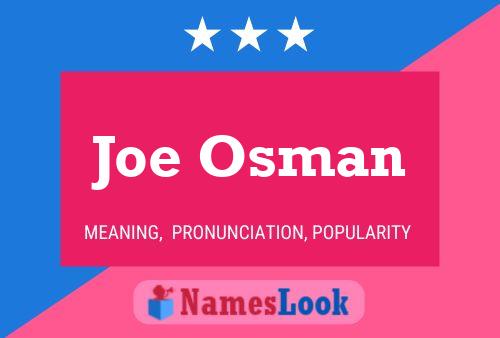 ملصق اسم Joe Osman