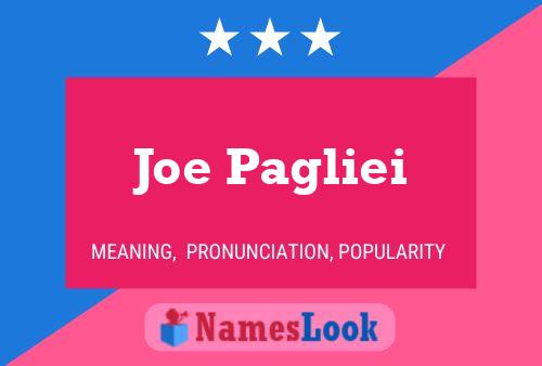 ملصق اسم Joe Pagliei