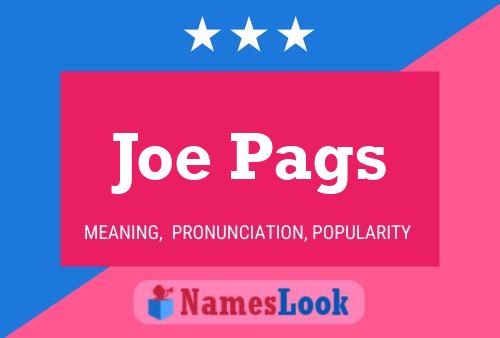 ملصق اسم Joe Pags