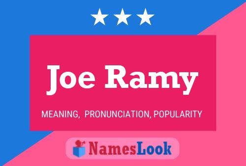 ملصق اسم Joe Ramy