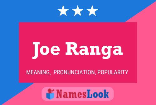 ملصق اسم Joe Ranga