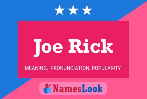 ملصق اسم Joe Rick