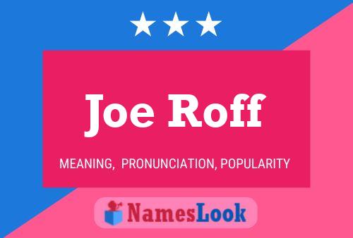 ملصق اسم Joe Roff