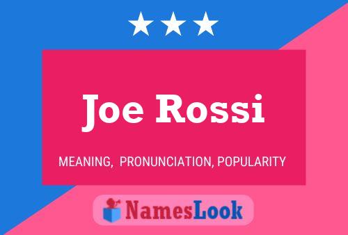 ملصق اسم Joe Rossi