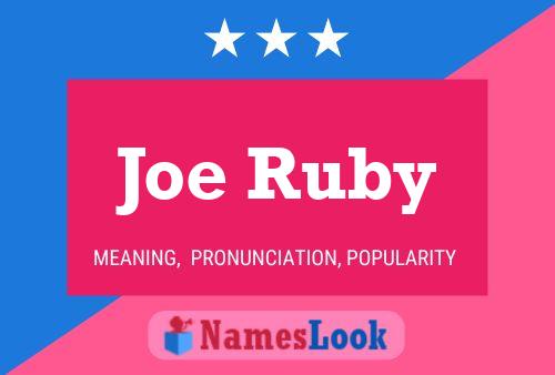 ملصق اسم Joe Ruby