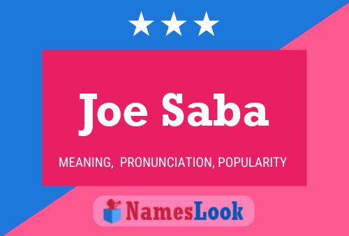 ملصق اسم Joe Saba