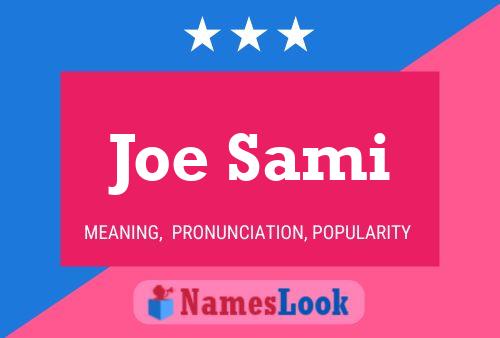 ملصق اسم Joe Sami