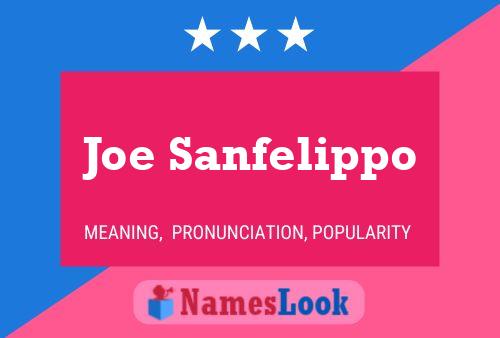 ملصق اسم Joe Sanfelippo