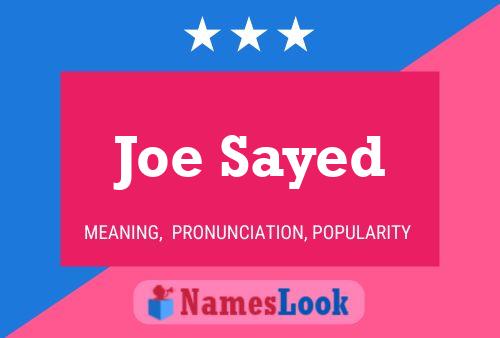 ملصق اسم Joe Sayed