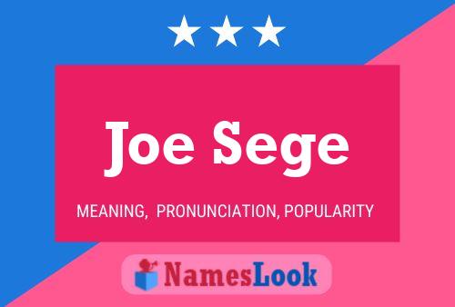 ملصق اسم Joe Sege