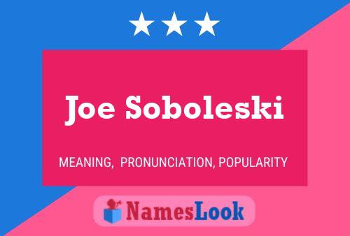 ملصق اسم Joe Soboleski