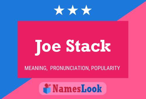 ملصق اسم Joe Stack