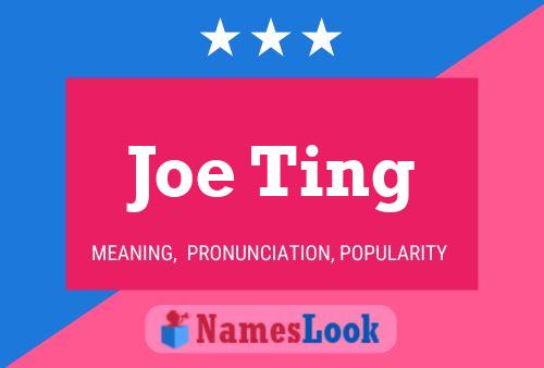 ملصق اسم Joe Ting