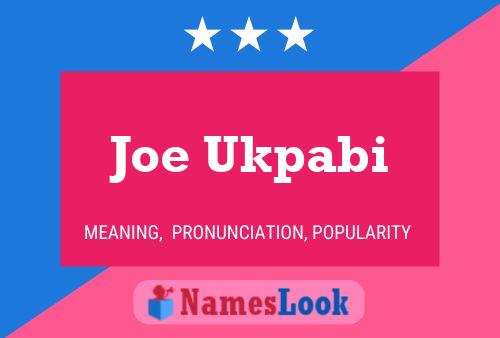 ملصق اسم Joe Ukpabi