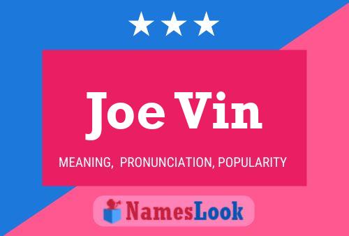 ملصق اسم Joe Vin