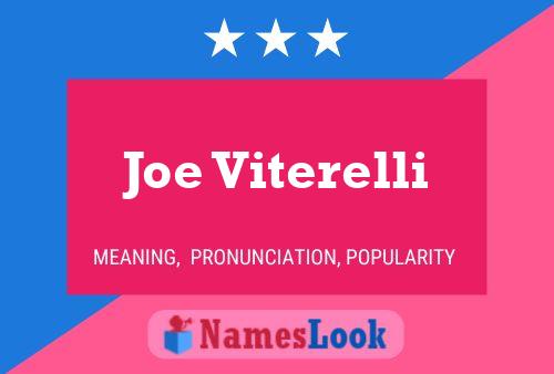 ملصق اسم Joe Viterelli