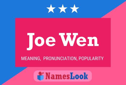 ملصق اسم Joe Wen