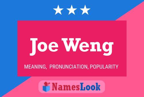 ملصق اسم Joe Weng